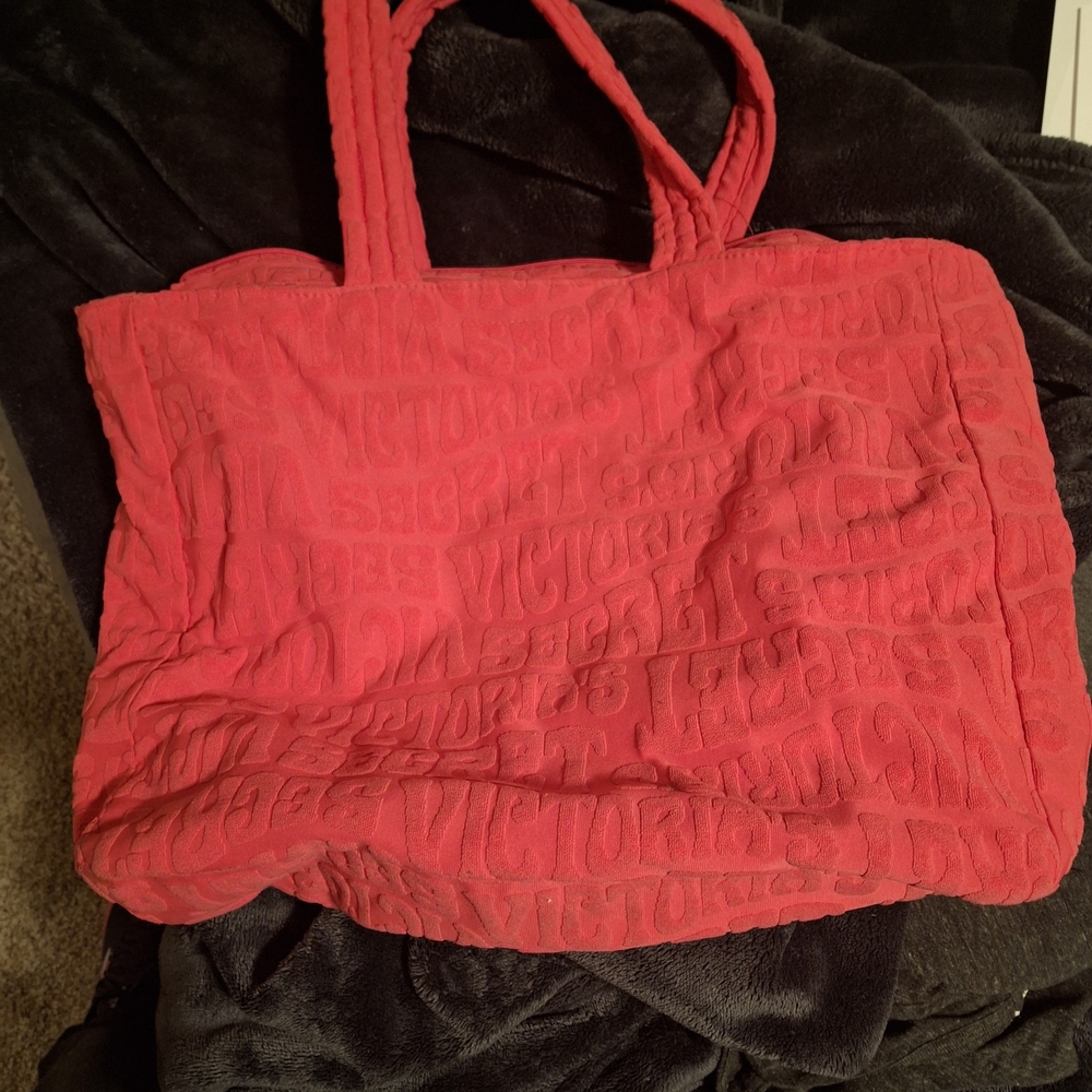 Victoria's Secret Textured Red Tote